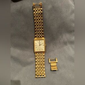 MINT Seiko "Tank" 7N29-5B29 – Gold Tone – Dec 1996 – Serial 6D1971 – READ